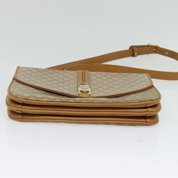 CELINE Macadam Canvas Shoulder Bag Pvc Beige Gold - Picture 9 of 13